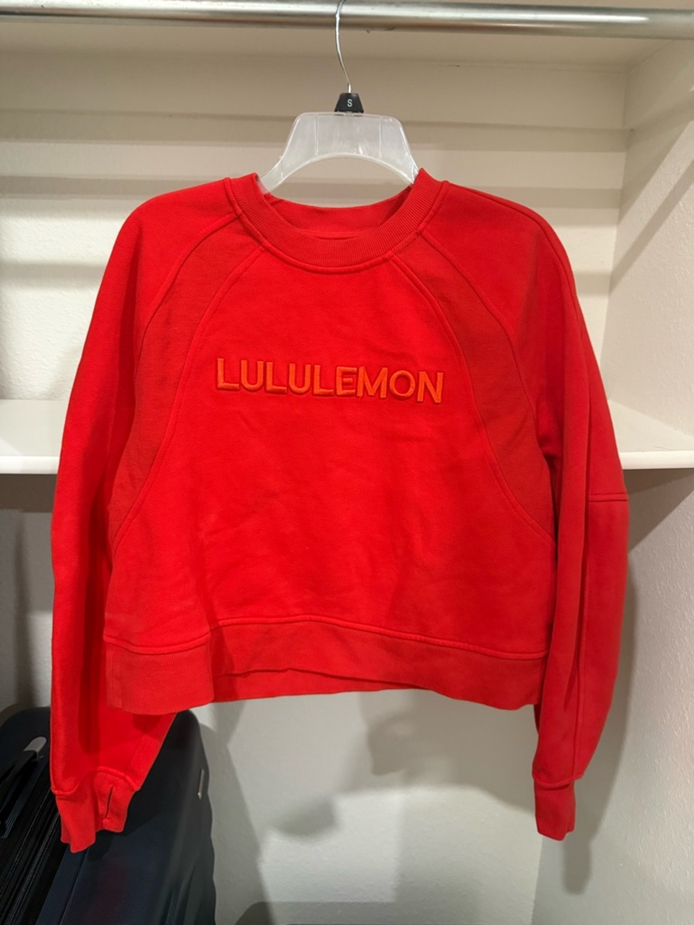 lululemon athletica Bright Red Logo Crewneck Sweatshirt